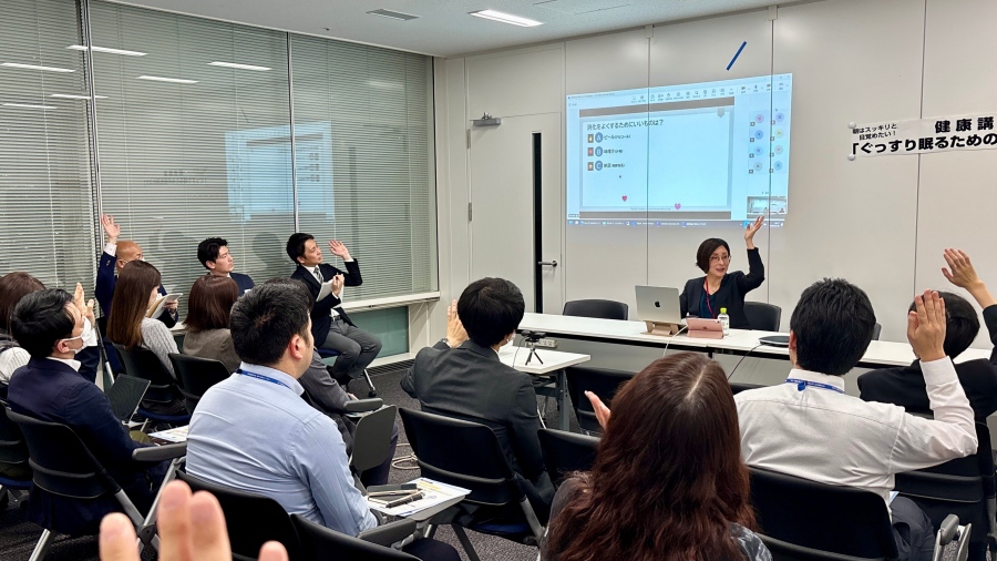 読売新聞労働組合様にて、「睡眠と食事」をテーマに健康セミナーを実施しました